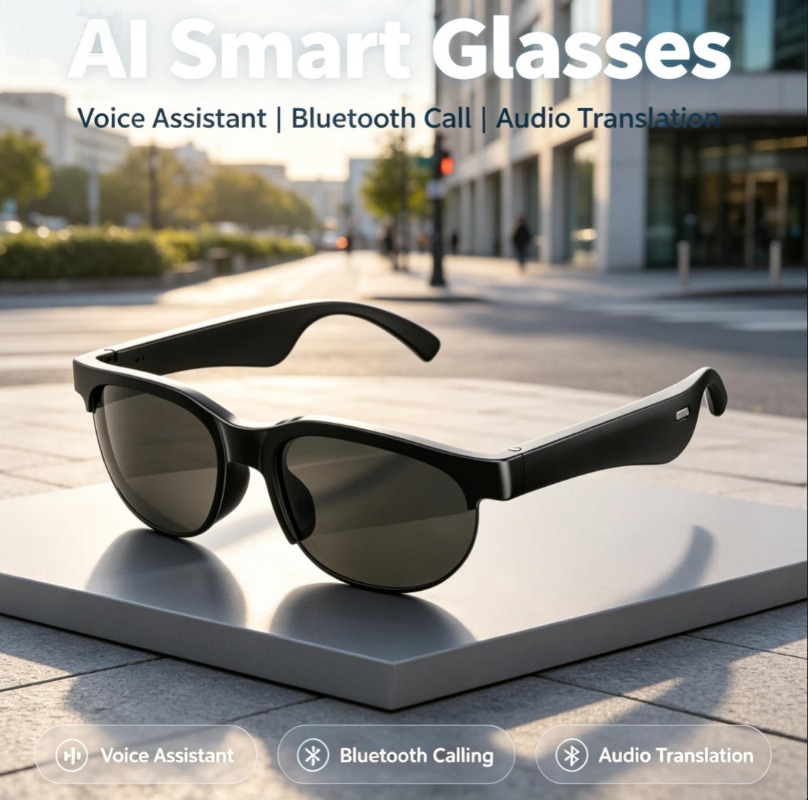 Smart Glasses Lens - Kacamata Pintar Bluetooth TAC Kacamata Hitam
