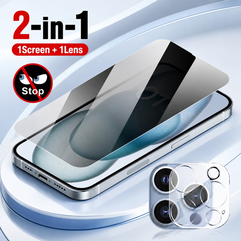 Realme Gt 6 - 1+1PCS Kaca Tempered Privasi Untuk Realme