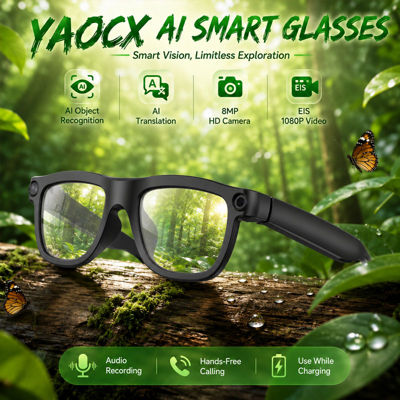 Smart Glasses Lens - Kacamata Pintar AI, Penerjemahan Audio dan