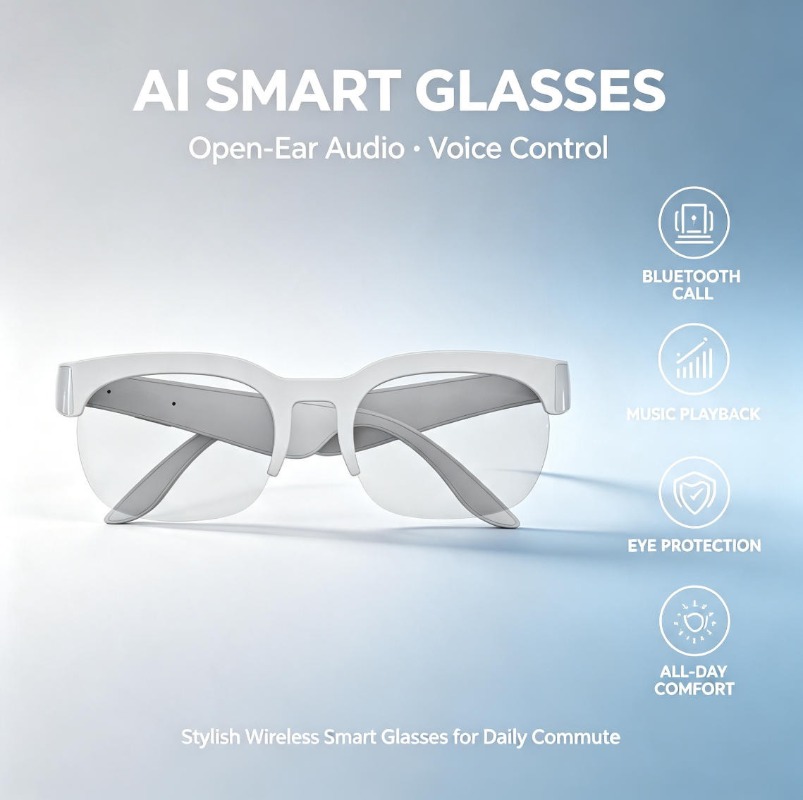 Kacamata Pintar Audio 2026, Pa - Smart Glasses Lens ulasan dan harga