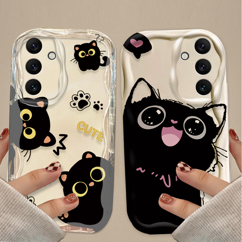 Casing Kucing Hitam Mata Besar - Samsung Galaxy A55 ulasan dan harga