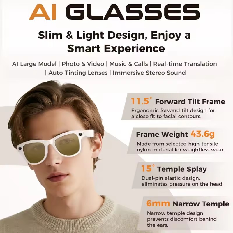 Kacamata Pintar Kamera HD 4K 8 - Smart Glasses Lens ulasan dan harga