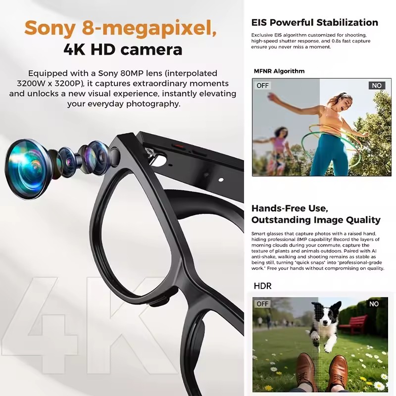 Kacamata Pintar Kamera HD 4K 8 - Smart Glasses Lens ulasan dan harga